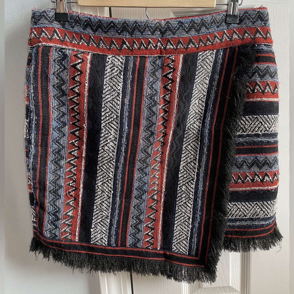 Chelsea & Violet Boho A-Line Wrap Skirt Medium